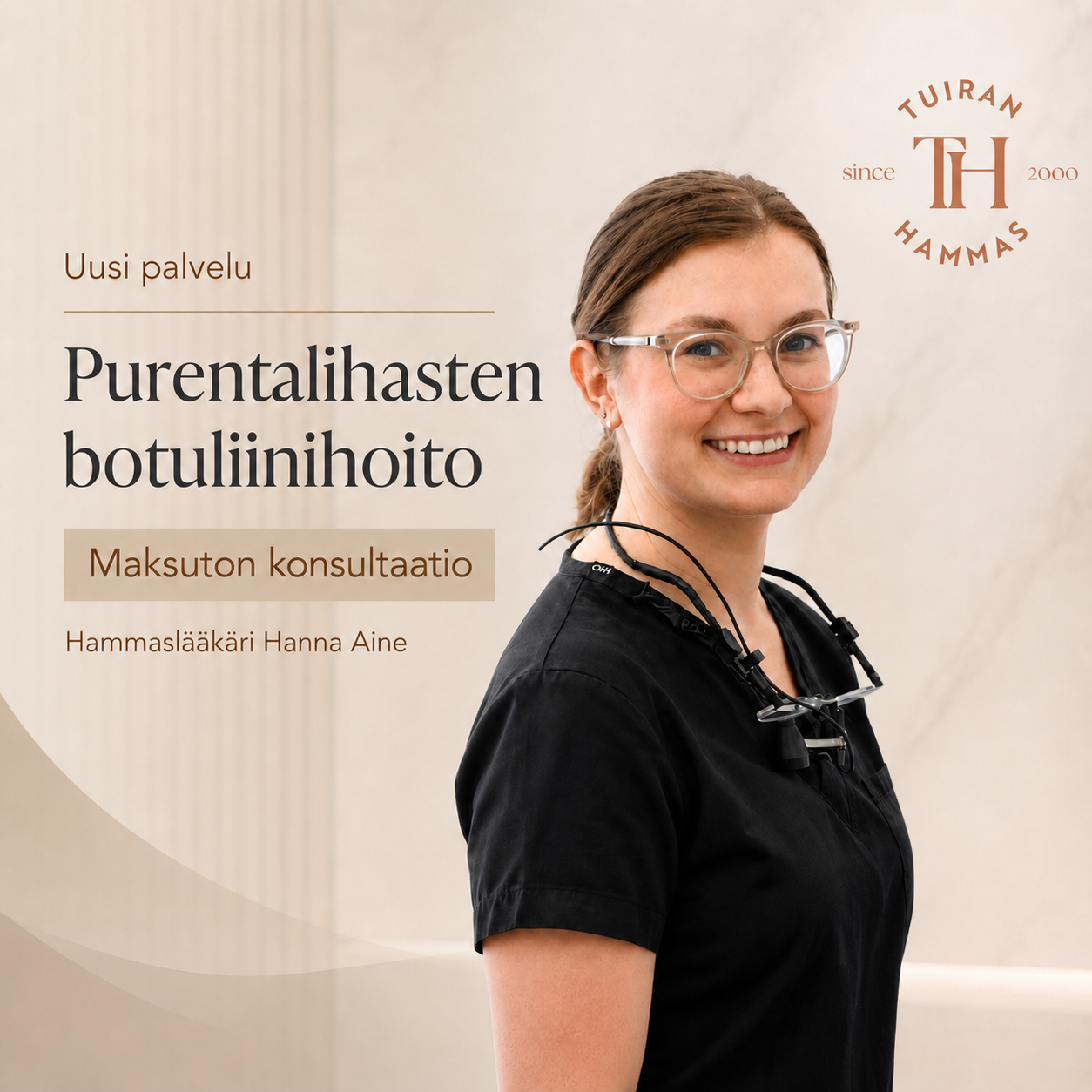 Botuliinihoito Tuiran Hampaassa uusi palvelu.